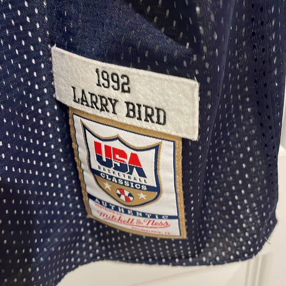 Larry Bird #7 DREAM TEAM Reversible USA Basketball Practice Jersey #7 Navy - Picture 3 of 6